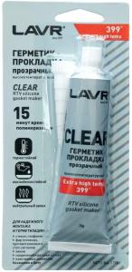 Ln1740 Герметик-прокладка прозрачный высокотемпературный CLEAR LAVR RTV silicone gasket maker 70г